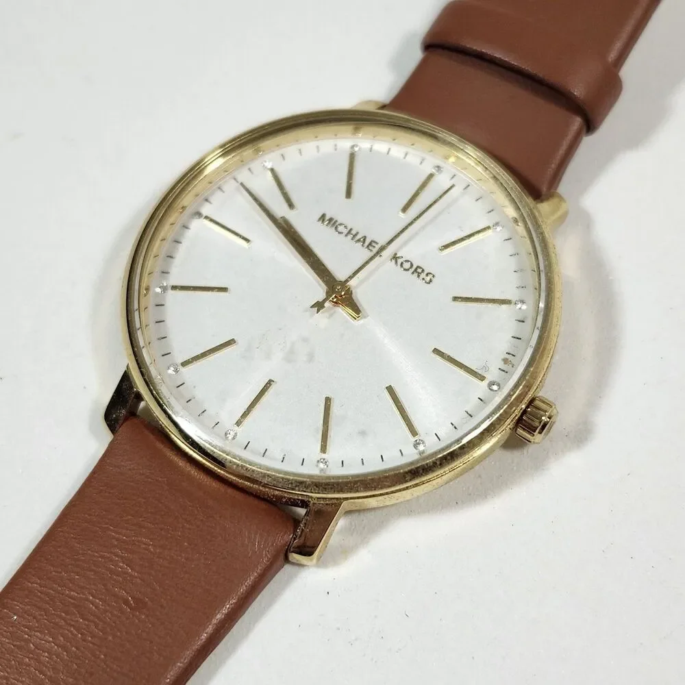 Michael Kors Wrist Watch Pyper 38mm MK2740 Gold Stainless Steel Womens Brown